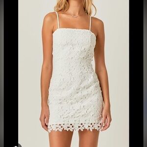 Elegant White Lace Bodycon Dress